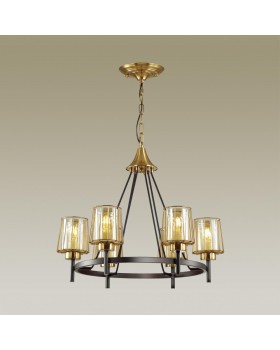 4656/6 COUNTRY ODL20 487 золотой/черный/янтарный Люстра E27 6*60W 220V DOGANA-foto4