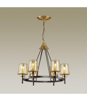 4656/6 COUNTRY ODL20 487 золотой/черный/янтарный Люстра E27 6*60W 220V DOGANA-foto4