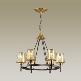 4656/6 COUNTRY ODL20 487 золотой/черный/янтарный Люстра E27 6*60W 220V DOGANA-foto4