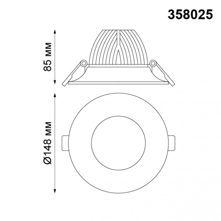 358025 SPOT NT19 253 белый Встраиваемый светильник IP20 LED 4100К 20W 220V GLOK