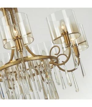 4886/7 HALL ODL_EX23 41 бронзовый/янтарн./металл/стекло Люстра E14 7*40W NICOLE-foto7