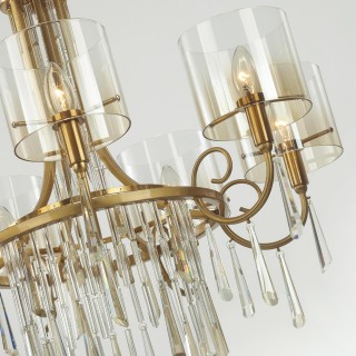 4886/7 HALL ODL_EX23 41 бронзовый/янтарн./металл/стекло Люстра E14 7*40W NICOLE-foto7