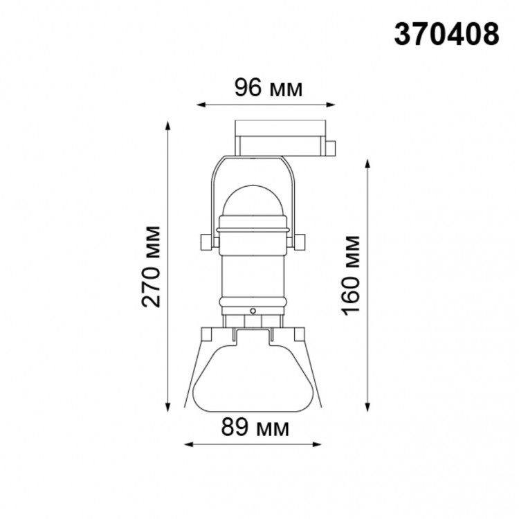 370408 PORT NT19 107 черный Светильник трековый однофазный трехжильный IP20 GU10 50W 220V UFO