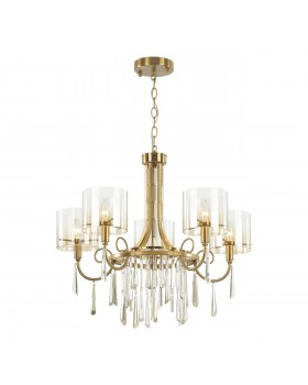 4886/5 HALL ODL_EX23 41 бронзовый/янтарн./металл/стекло Люстра E14 5*40W NICOLE-foto5