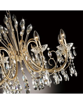 4977/8 HALL ODL23 435 золотой/хрусталь Люстра E14 8*40W VERSIA-foto6