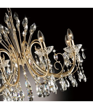 4977/8 HALL ODL23 435 золотой/хрусталь Люстра E14 8*40W VERSIA-foto6