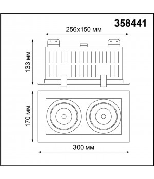 358441 SPOT NT20 266 бел/черн Встраиваемый карданный светильник IP20 LED 4000К 2*24W 100-265V GESSO-foto2