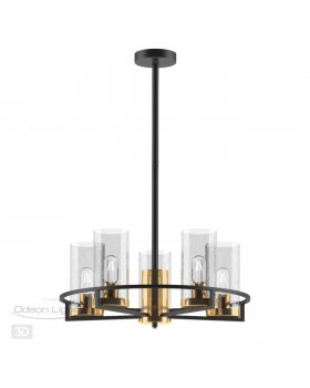 4817/5 COUNTRY ODL21 483 черный/золотой/прозрачный Люстра E27 5*60W KAVO-foto5