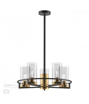 4817/5 COUNTRY ODL21 483 черный/золотой/прозрачный Люстра E27 5*60W KAVO-foto5