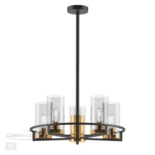 4817/5 COUNTRY ODL21 483 черный/золотой/прозрачный Люстра E27 5*60W KAVO-foto5
