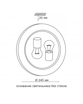 153/K золото GLASSI SN 114 Светильник стекло/белое E27 2*60Вт D300 DUNA-foto2