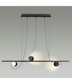 6600/21L HIGHTECH ODL23 229 черный/металл Подвесной светильник IP20 LED 21W 1590Лм плафоны на магните 3000K NERA-foto3