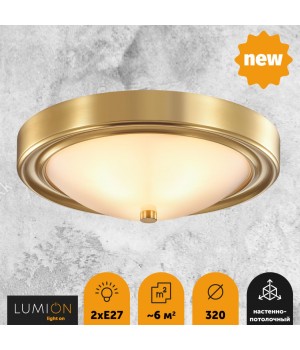 5259/2C VINTAGE LN23 222 латунь Настенно-потолочный светильник E27 2*60W 220V NINA-foto4