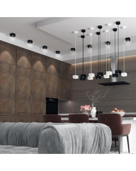 358658 OVER NT21 189 черный Светильник накладной светодиодный, провод 2м IP20 LED 4000К 12W 220V PATERA-foto3