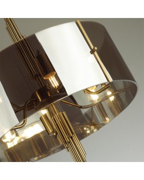 4895/6 MODERN ODL_EX23 37 бронзовый/дымчатый/металл/стекло Люстра E27 6*40W MARGARET-foto6