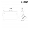 358324 PORT NT19 101 черный Светильник трековый однофазный трехжильный IP33 LED 4000К 25W 110-265V EOS