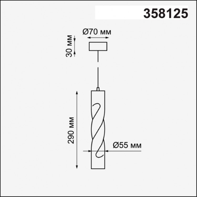 358125 OVER NT19 202 черн Накладной светильник, длина провода 1м IP20 LED 3000K 12W 160 - 265V ARTE