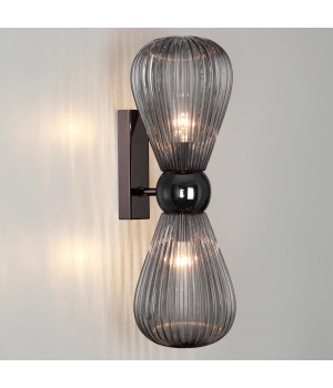 5417/2W MODERN ODL_EX23 17 черный хром/дымчатый/металл/стекло Бра E14 2*40W ELICA-foto3