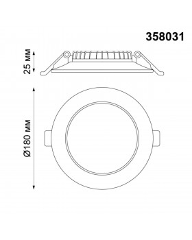358031 SPOT NT19 272 белый Встраиваемый светильник IP20 LED 4100К 20W 220V LUNA-foto2