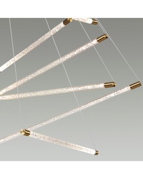 4369/80L HIGHTECH ODL23 107 полированное золото/акрил с пузырьками Подвесной св-к IP20 LED 60W 3000K SPARKY-foto5