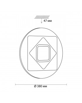 3037/DL COLOR SN 052 Светильник пластик/белый/хром LED 48Вт 3000-6500K D380 IP43 пульт ДУ/RGB/LampSmart COVA-foto2