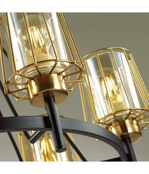 4656/6 COUNTRY ODL20 487 золотой/черный/янтарный Люстра E27 6*60W 220V DOGANA-foto7