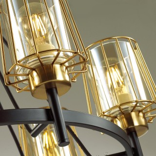 4656/6 COUNTRY ODL20 487 золотой/черный/янтарный Люстра E27 6*60W 220V DOGANA-foto7