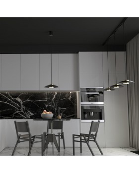 358591 OVER NT21 191 черный/золото Светильник накладной светодиодный, провод 2м IP20 LED 4000K 18W 220-240V PILZ-foto4