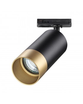 370863 PORT NT22 068 черный/золото Светильник трековый однофазный двухжильный IP20 GU10 9W 220V SLIM-foto5