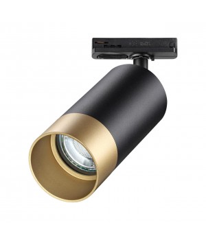 370863 PORT NT22 068 черный/золото Светильник трековый однофазный двухжильный IP20 GU10 9W 220V SLIM-foto5
