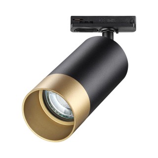 370863 PORT NT22 068 черный/золото Светильник трековый однофазный двухжильный IP20 GU10 9W 220V SLIM-foto5