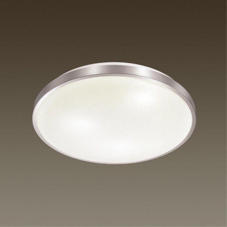 2088/CL PALE SN 078 Светильник пластик/белый/никель LED 30Вт 4000К D340 IP43 LOTA NICKEL