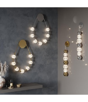 5008/13WL L-VISION ODL23 421 золотой/прозрачный/металл/акрил Настенный светильник LED 13W 4000K 700Лм CRYSTAL-foto4