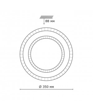 2041/DL PALE SN 093 Светильник пластик/белый/прозрачный LED 48Вт 3000-6000K D350 IP43 пульт ДУ FLOORS-foto2