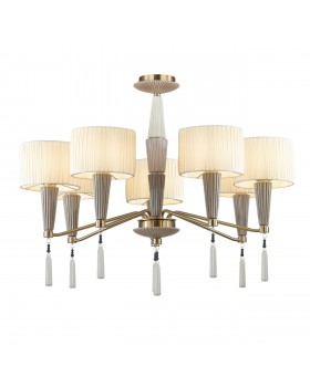 5403/7 CLASSIC ODL_EX23 33 бронзовый/светло-коричневый/кремовый металл/керамика/ткань Люстра E14 7*40W LATTE-foto7