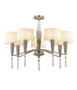 5403/7 CLASSIC ODL_EX23 33 бронзовый/светло-коричневый/кремовый металл/керамика/ткань Люстра E14 7*40W LATTE-foto7