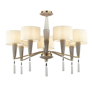 5403/7 CLASSIC ODL_EX23 33 бронзовый/светло-коричневый/кремовый металл/керамика/ткань Люстра E14 7*40W LATTE-foto7