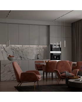 358502 PORT NT21 084 белый Светильник трековый однофазный трехжильный, провод 1м IP20 LED 4000K 12W 220V MAIS LED-foto3