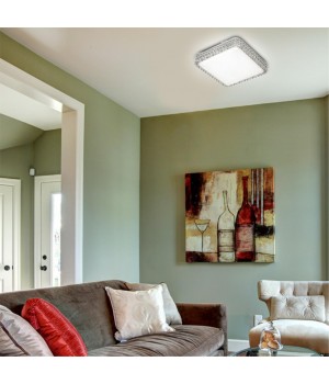 2035/CL PALE SN 080 Светильник пластик/белый/прозрачный LED 30Вт 4000K 280х280 IP43 KAROLA-foto3