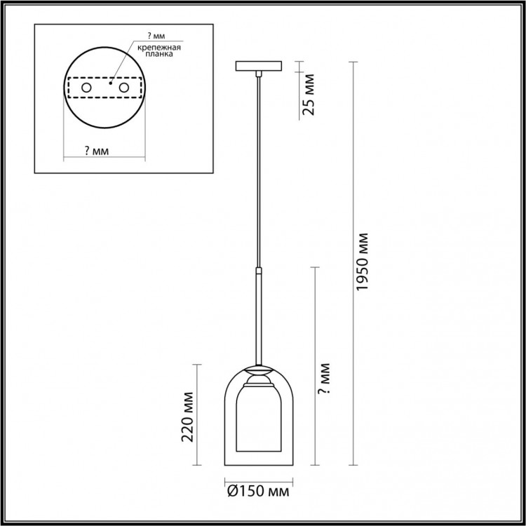 5281/1 SUSPENTIONI LN23 136 черный, серый L провода 1500мм Подвес E27 1*60W 220V BORIS