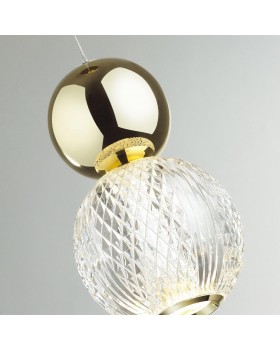 5008/7L L-VISION ODL23 419 золотой/прозрачный/металл/акрил Подвес LED 7W 4000K 350Лм CRYSTAL-foto5