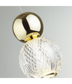 5008/7L L-VISION ODL23 419 золотой/прозрачный/металл/акрил Подвес LED 7W 4000K 350Лм CRYSTAL-foto5