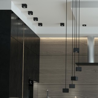 358658 OVER NT21 189 черный Светильник накладной светодиодный, провод 2м IP20 LED 4000К 12W 220V PATERA-foto4