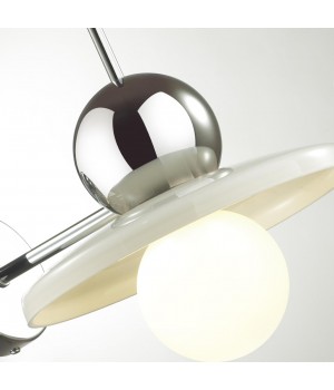 5014/1WA MODERN ODL23 295 хром/белый/белый матовый металл/стекло Бра G9 LED 5W HATTY-foto5