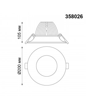 358026 SPOT NT19 253 белый Встраиваемый светильник IP20 LED 4100К 30W 220V GLOK-foto2
