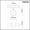 358439 PORT NT20 099 черный Светильник трековый однофазный трехжильный IP20 LED 4000K 30W 220-240V PIRUM