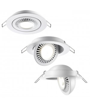 358815 SPOT NT21 252 белый Светильник встраиваемый светодиодный IP20 LED 9W 770Лм 4000K 220V GESSO-foto3