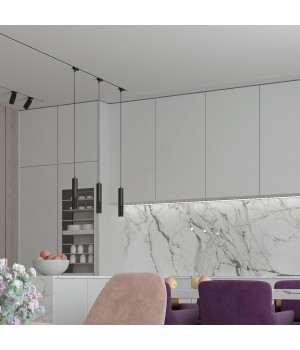 358495 PORT NT21 084 черный Светильник трековый однофазный трехжильный IP20 LED 4000K 12W 220V MAIS LED-foto3