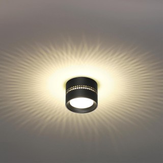 6610/1C HIGHTECH ODL23 259 черный/металл Потолочный св-к IP20 LED SMD LED 4W + LED GX53 12W 3000K REAL-foto3