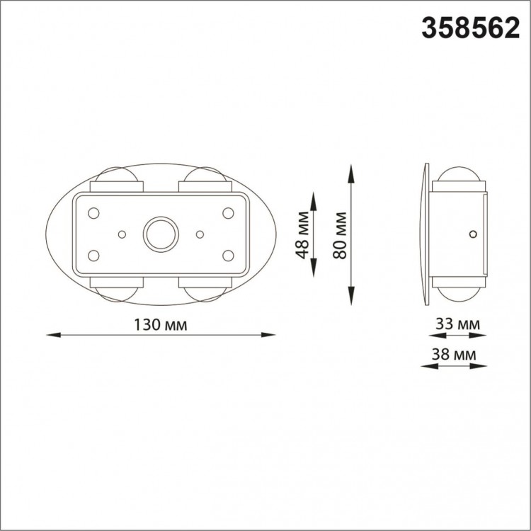 358562 STREET NT21 318 темно-серый Ландшафтный настенный светильник IP54 LED 4000K 4W 85-265V CALLE